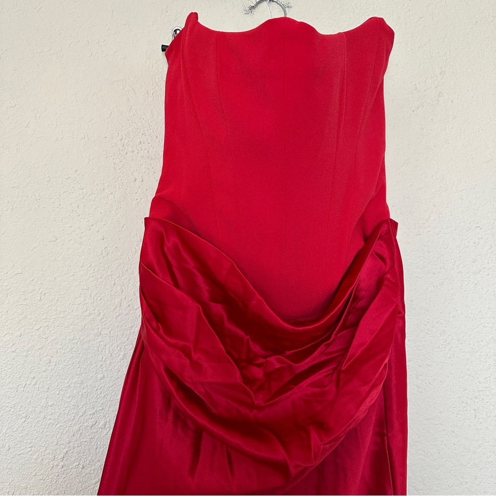 HOUSE OF‎ CB 'Persephone' Scarlet Strapless Corset Maxi Dress NWOT size S - Picture 7 of 15